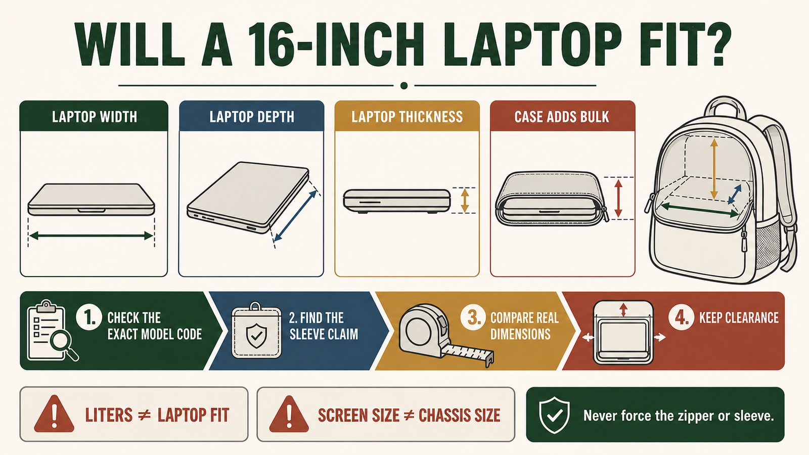 Do The North Face Korea Backpacks Fit a 16-Inch Laptop?