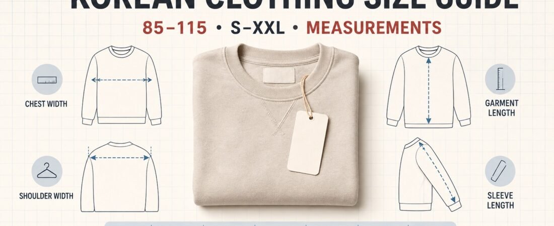 Korean Clothing Size Guide: 85–115, S–XXL & Measurements