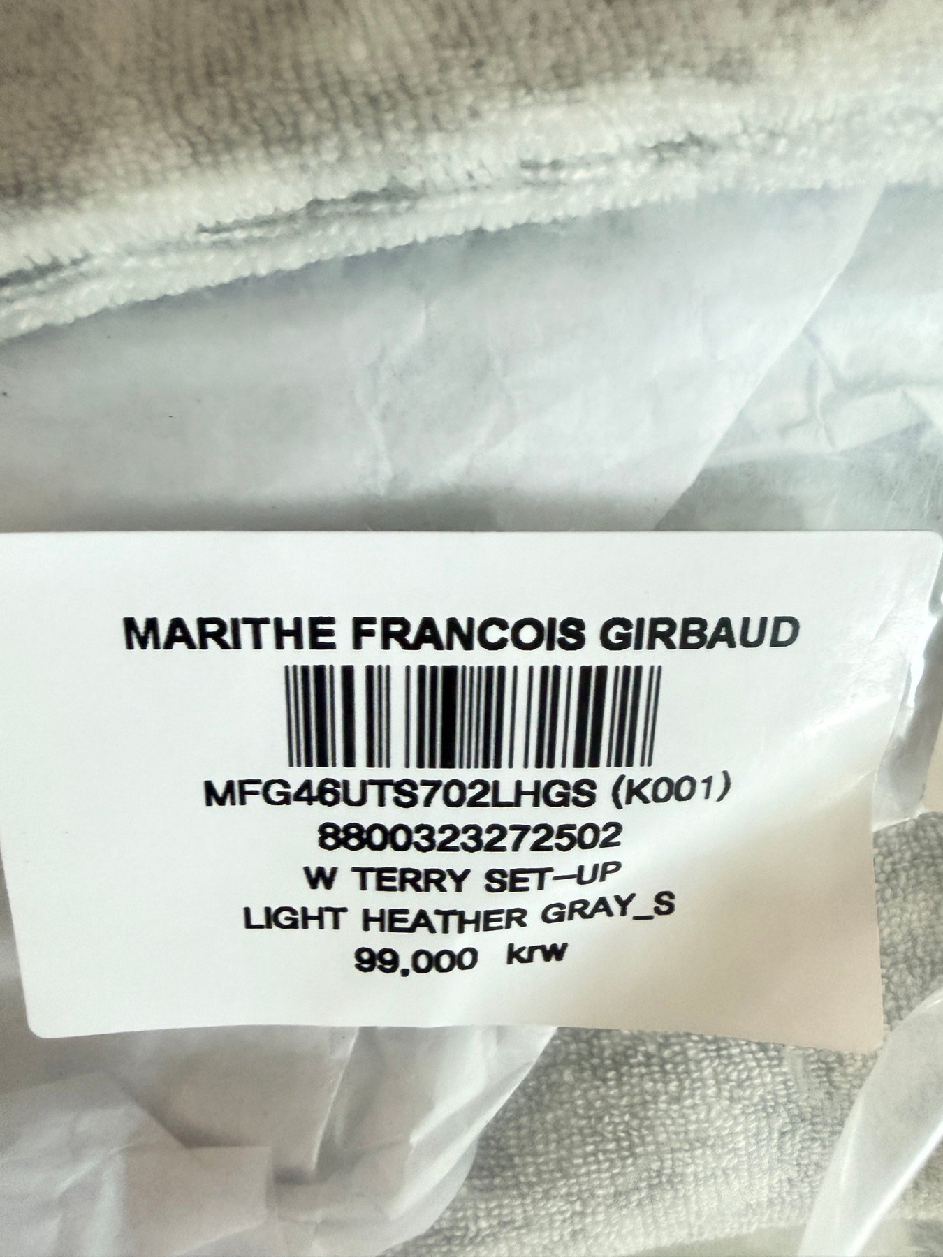 Marithe Korea style code MFG46UTS702LHGS and size S